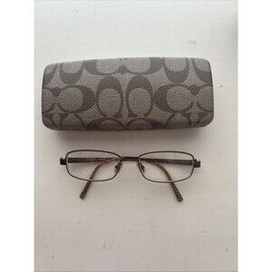 COACH “Wendy” 129 Shiny Tan Eyeglasses With Case Pre-owned